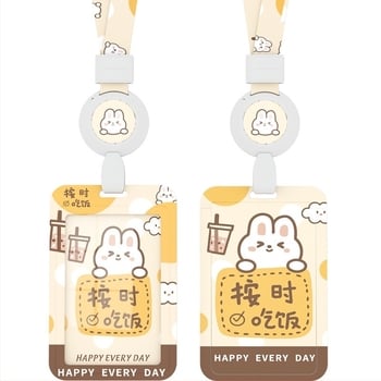 Yimei műanyag kártyatartó, rajzfilmszerű stílus, jogosult magánmárka