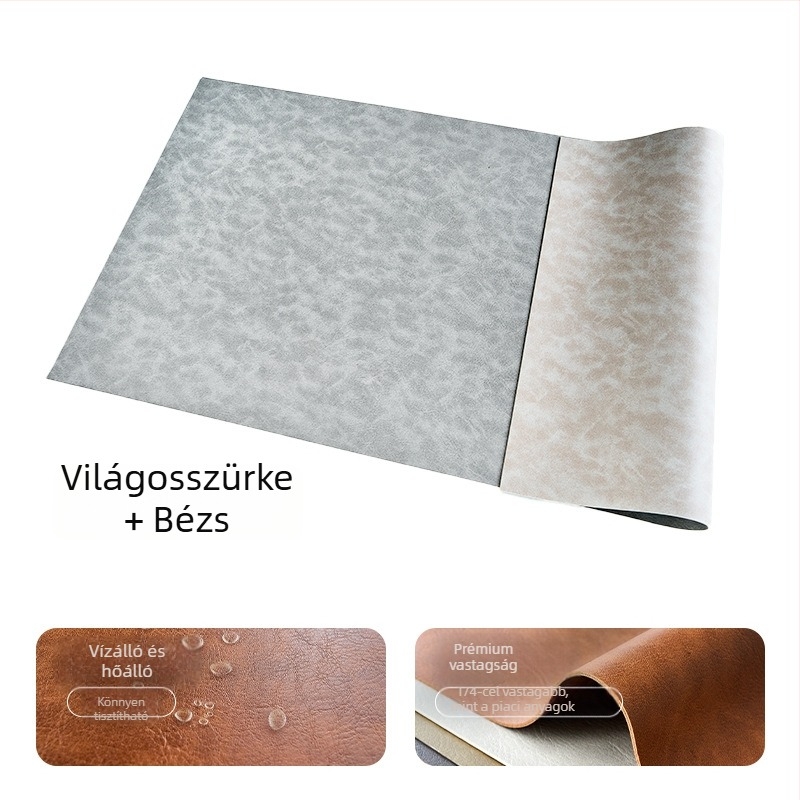 Vízálló bőr tea alátét, modern kínai-zén stílus, minimalist dizájn, bőrből készült asztali kiegészítő