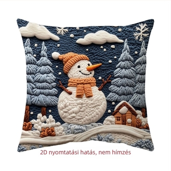 2D nyomtatott karácsonyi párnahuzat, nappali dekoráció – modern-minimalista stílus
