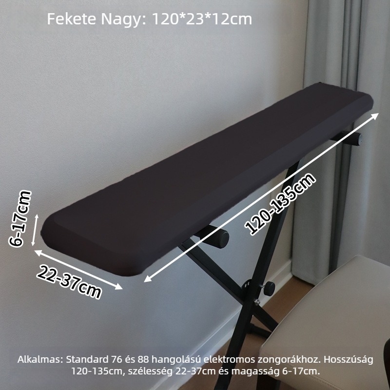 61/71/88 billentyűs elektronikus zongorához illeszkedő rugalmas porvédő, Milk Silk anyag, egyszerű és modern stílus