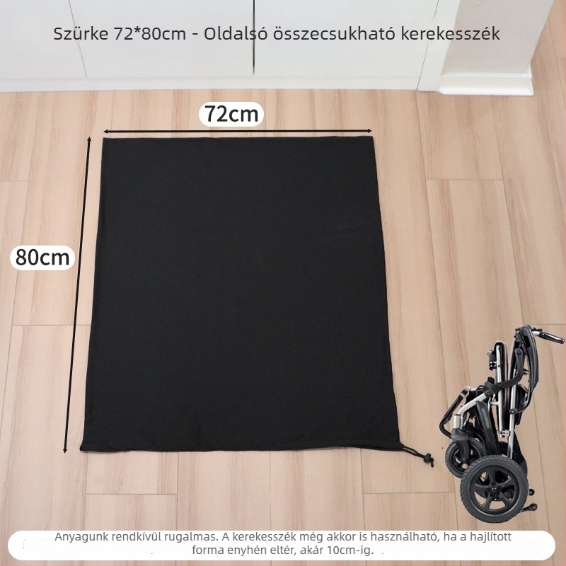 Összecsukható kerekesszék porvédő huzat, tej selyem anyag, egyszerű stílus, nappalikba és kereskedelmi helyiségekbe