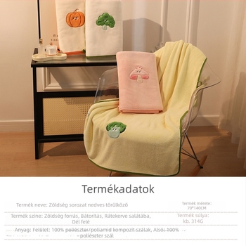 Fürdőlepedő koral fleece típus A, vastag, nedvszívó, hímzett és összevarrt szegéllyel, 300-400 g, 150D, testreszabható feldolgozás