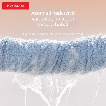 Drizzle korall fleece gyerekeknek fürdőköntöse, vastag nedvszívó téli viselet