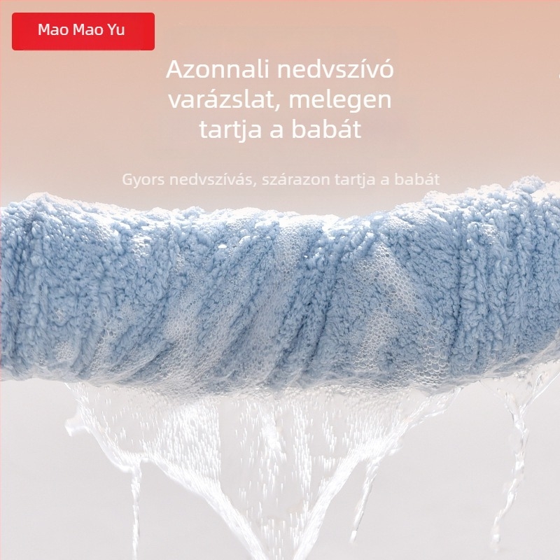 Drizzle korall fleece gyerekeknek fürdőköntöse, vastag nedvszívó téli viselet