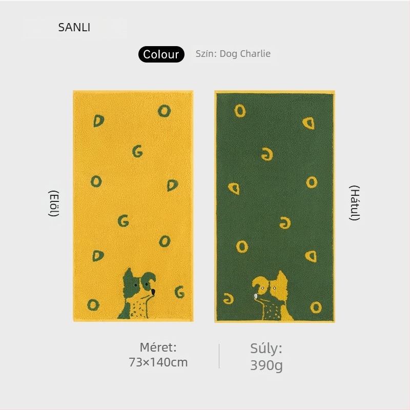 Sanli törölköző, jacquard, 100% pamut, 32s, 300–400 g