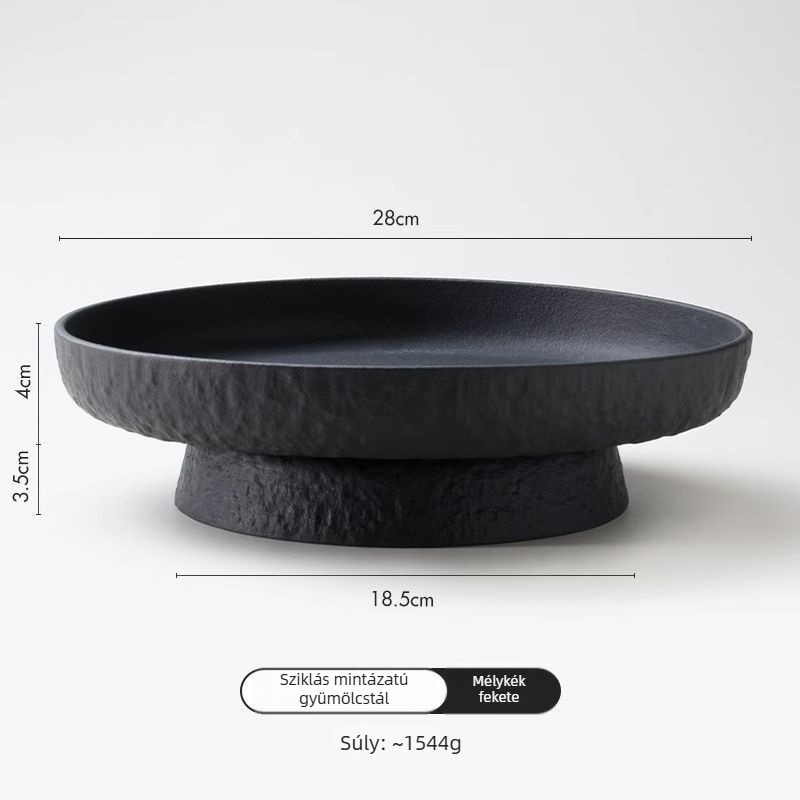 Kerámiagyümölcs-tál, modern minimalist design, nappaliba dekoratív tál