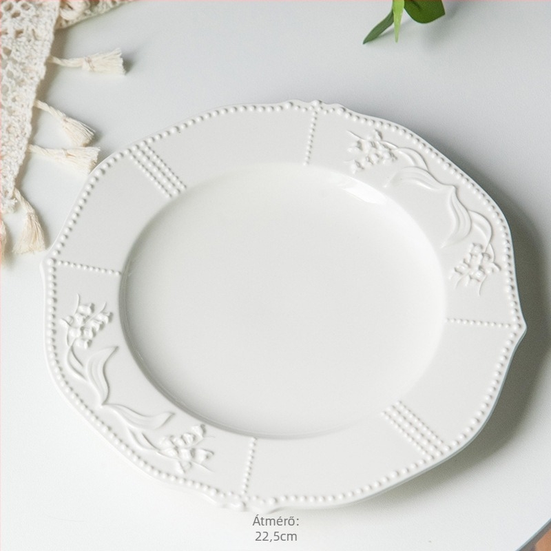Porcelán kör kör, mély tál, nordic stílusban, mikrohullámú sütőben használható