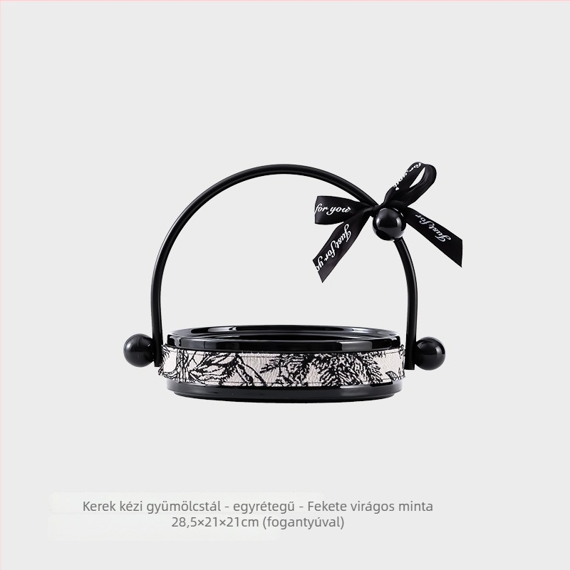 Kerámia szárított gyümölcsök tál fedővel, bőr díszítéssel, forgó snack tál a nappaliban