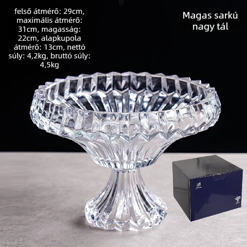 Gyümölcstál, üveg, Xinze, modern minimalizmus, csíkos mintázat, 2013 tavasz