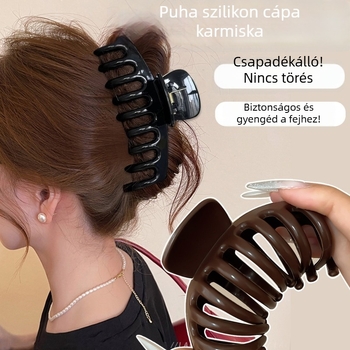Sárkánycsont puha szilikon hajcsipesz, gripper mechanizmus, injekciós feldolgozás, nőknek, fejfedő