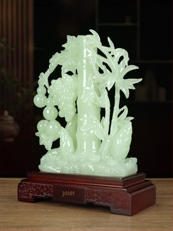 Szintetikus jade bambusz dísz, kézzel készített, Új kínai stílus, Kézmű 16130103