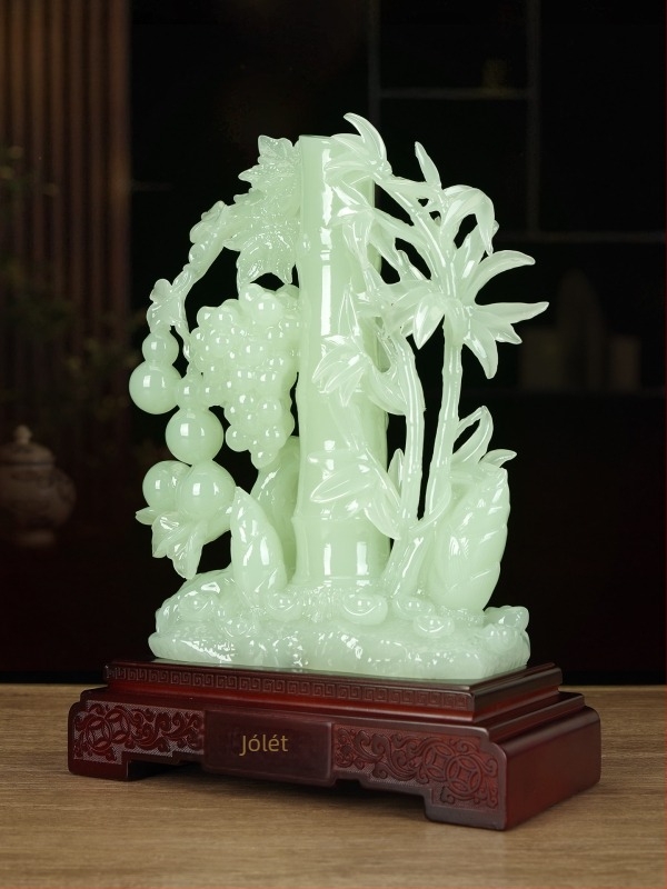 Szintetikus jade bambusz dísz, kézzel készített, Új kínai stílus, Kézmű 16130103