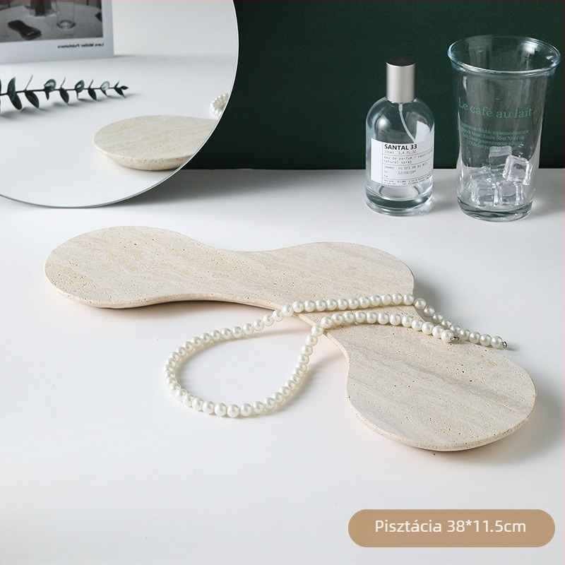 Természetes barlangkő tál – aromaterápiás tál, előszoba és otthoni dekoráció, világos luxus stílus