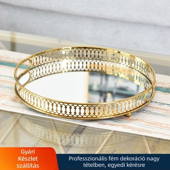 Fém tálca európai stílusban, luxus, karton csomagolás, nem importált, nem ajándék
