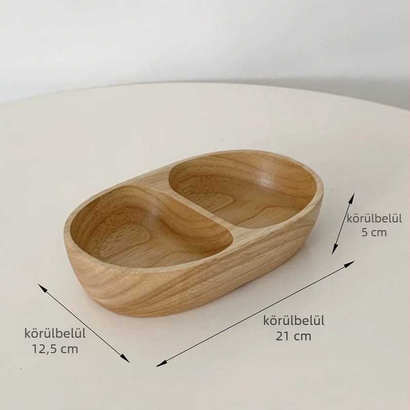 Japán stílusú tömörfa asztali ékszer- és apróságok tálcája