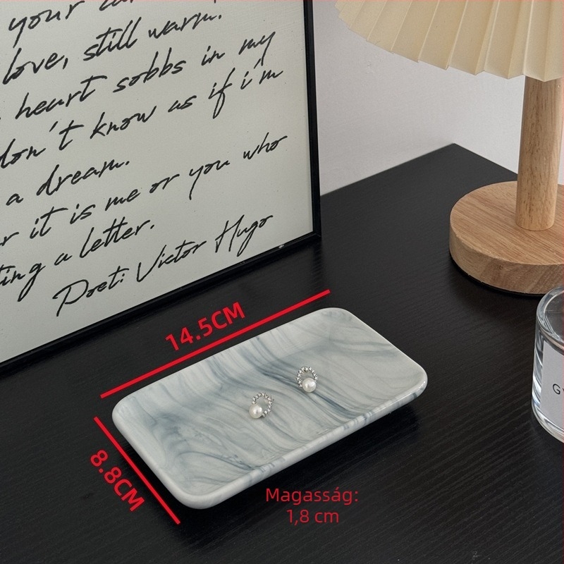 Pallet-sorozat kerámia törölköző- és ékszertálca, nordic stílus