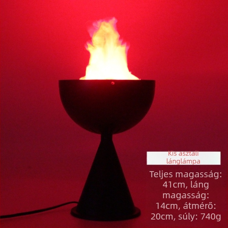 Halloweenre szóló LED lámpa hamis lánggal – dekoratív dísztárgyak, helyszínelrendezési kellék
