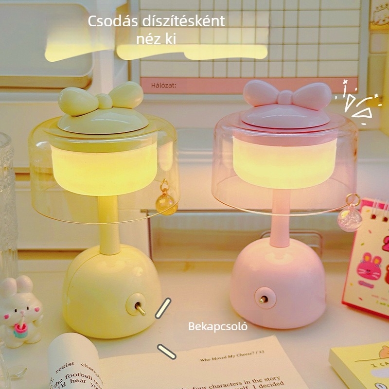 USB táplálású LED üveg asztali lámpa, 3D geometriai forma, PS árnyékoló, éjjeli fény, környezeti megvilágítás