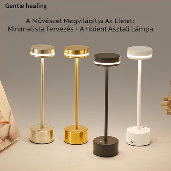 I-alakú asztali lámpa, fém tartóval, modern minimalista dizájn, JK-TD51 modell, feszültség ≤36V, éjszakai fény, ambient fény, szemvédelem