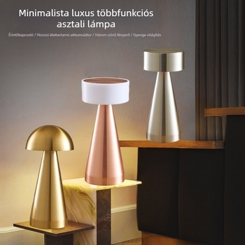 USB-s töltő LED bárlámpa íróasztalhoz, fém tartó, világos luxus stílus, modell Large Dumbbell, ≤36V, CE tanúsított