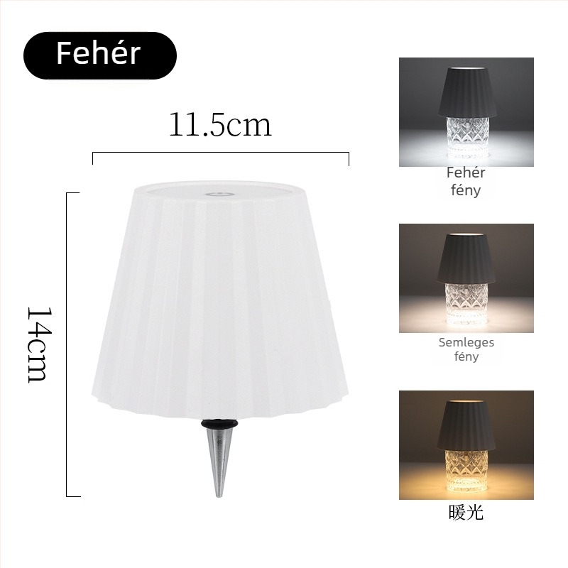 LED csíkos ambient asztali lámpa — világítás borosüveg/bar számára, modell BZTD-202, 220V, műanyag lámpatartó, CE tanúsítvány