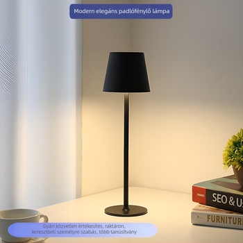 Magas lábú asztali lámpa, fémből készült alap, modern minimalist stílus, feszültség ≤36V, modell: kör alapú asztali lámpa