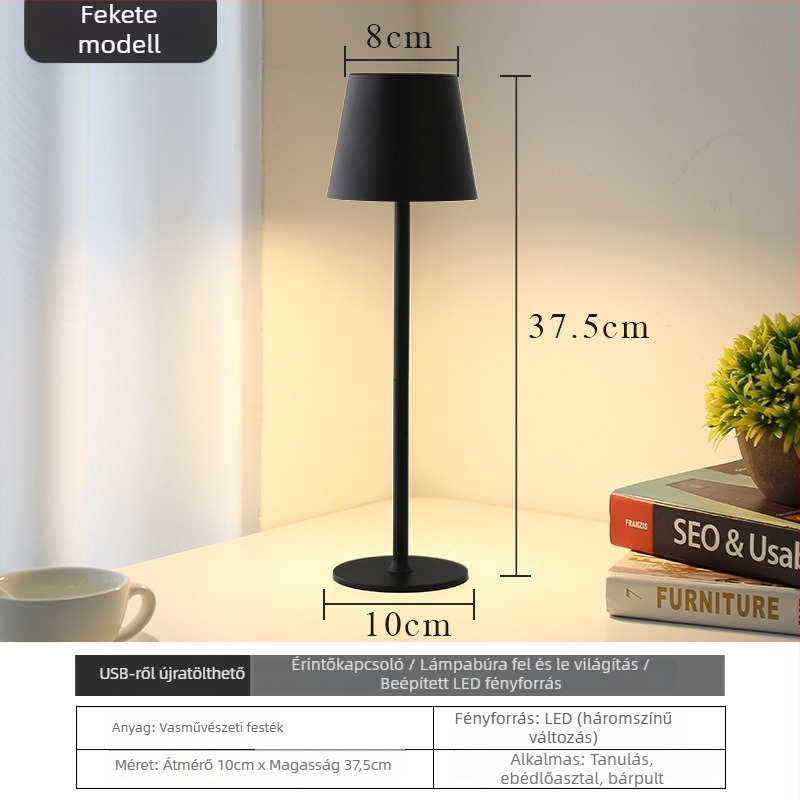 Magas lábú asztali lámpa, fémből készült alap, modern minimalist stílus, feszültség ≤36V, modell: kör alapú asztali lámpa