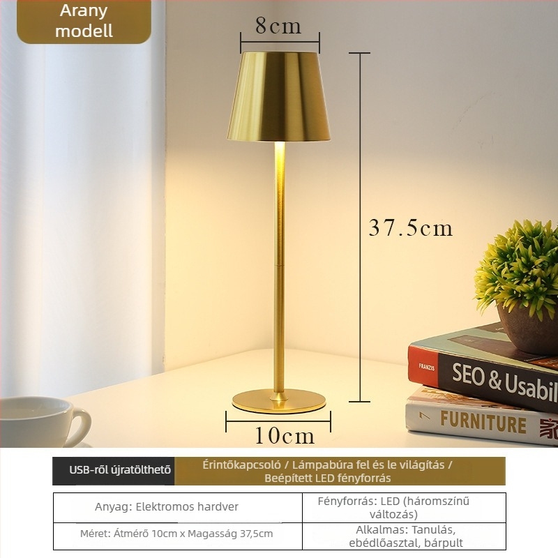 Magas lábú asztali lámpa, fémből készült alap, modern minimalist stílus, feszültség ≤36V, modell: kör alapú asztali lámpa