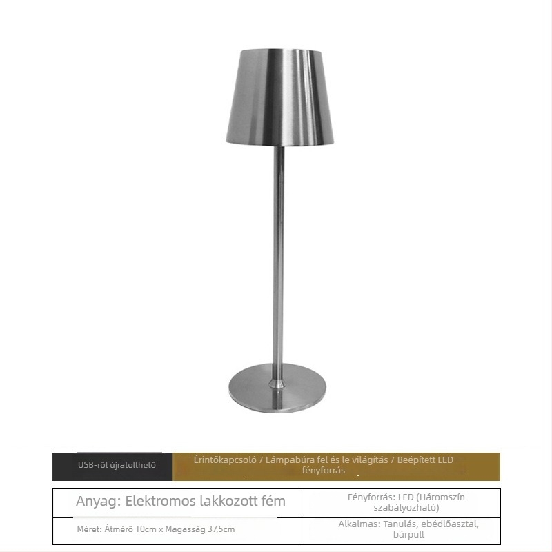 Magas lábú asztali lámpa, fémből készült alap, modern minimalist stílus, feszültség ≤36V, modell: kör alapú asztali lámpa