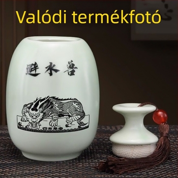Jufudi porcelán váza lotus-ponty motívummal, kínai stílus