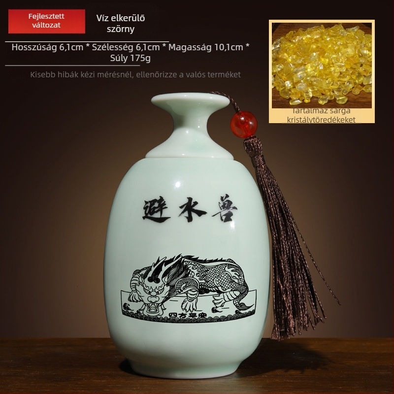 Jufudi porcelán váza lotus-ponty motívummal, kínai stílus