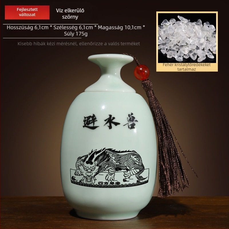 Jufudi porcelán váza lotus-ponty motívummal, kínai stílus
