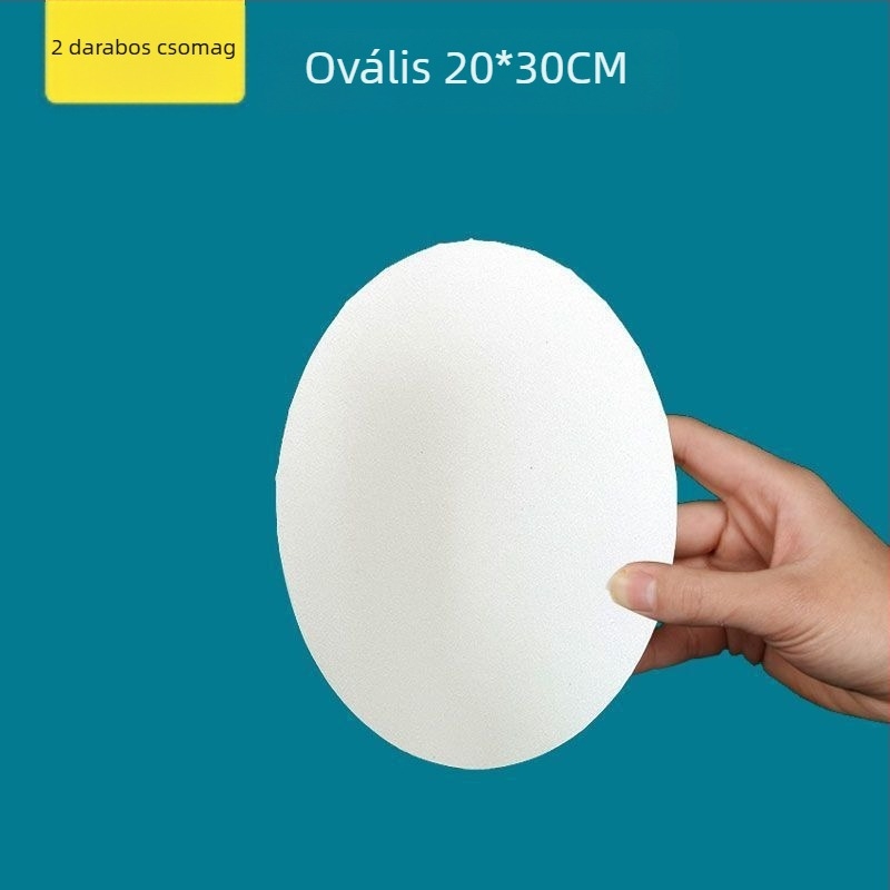 Oval olajfestő keret 100% pamutvászon — üres vászon, finom textúra