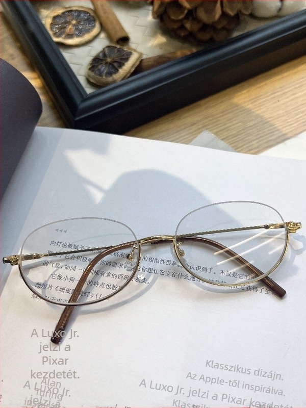 Női myopia szemüveg félkeretes kerettel, modell 8181, ovális forma, állítható dioptria, tavasz 2025