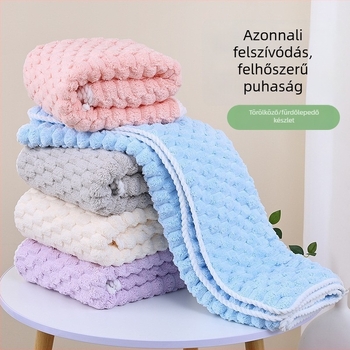 Törölköző/Arc törölköző – korall bársony, nedvszívó, nem hullik szálat; 150D, sima szövés, 50-80 g