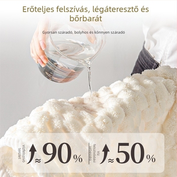 Törölköző/Arc törölköző – korall bársony, nedvszívó, nem hullik szálat; 150D, sima szövés, 50-80 g