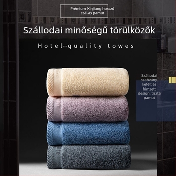 Pu Xi 100% pamut arc törölköző, puha és nedvszívó, sima szövésű, 120–140 g súlyú