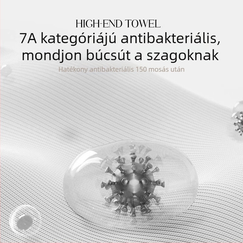 Pu Xi 100% pamut arc törölköző, puha és nedvszívó, sima szövésű, 120–140 g súlyú