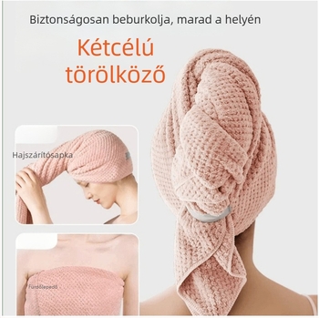 Hajszárító sapka hosszú hajhoz, korall plüss, 150D szál, Cut Velvet gyártási eljárás, súly 140–169 g, Meesica