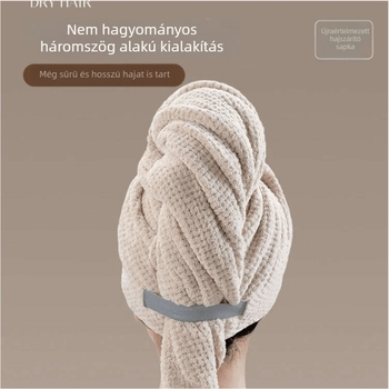 Hajszárító sapka hosszú hajhoz, korall plüss, 150D szál, Cut Velvet gyártási eljárás, súly 140–169 g, Meesica