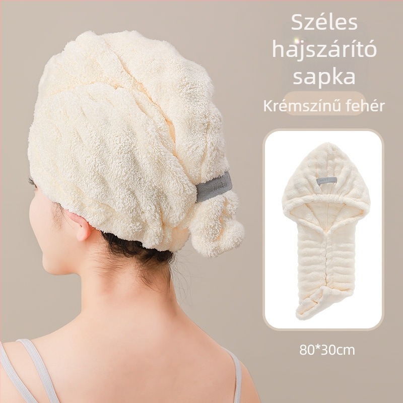 Megvastagodott hajszárító sapka – szupernedvszívó, gyors száradású, poliészter, 120–139 g