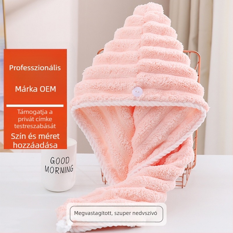 Hajszárító sapka mikroszálasból, rendkívül nedvszívó, gyors száradás, női fejkendő