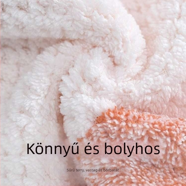 Hajszárító sapka, korall plüss anyag, nedvszívó és gyorsan száradó, 50–79 g, 21 szál, Márka Grace/Jie Liya