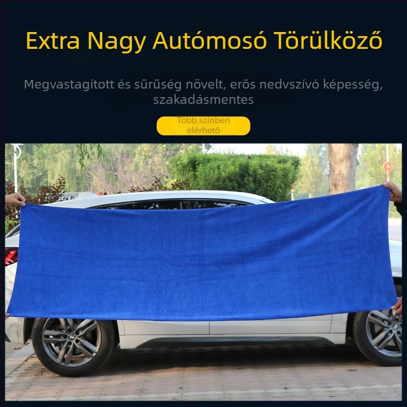 Szuperfinom rostból készült autómosó törölköző, 300 g/m², multifunkcionális törölköző autó tisztításához, logó nyomtatása elérhető