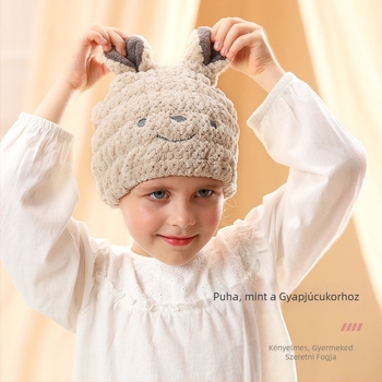 Gyerekeknek hajszárító sapka — korall polár, 120D szál, 50–79 g, Hey Beiqi