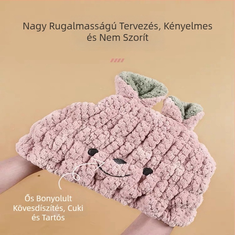 Gyerekeknek hajszárító sapka — korall polár, 120D szál, 50–79 g, Hey Beiqi