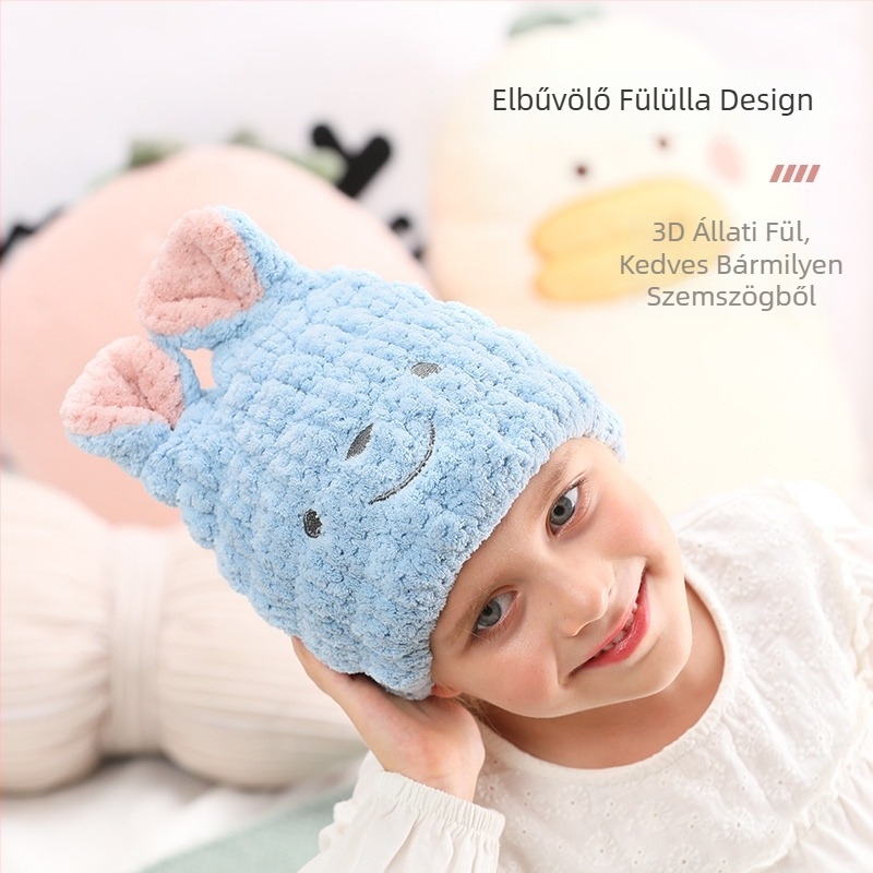 Gyerekeknek hajszárító sapka — korall polár, 120D szál, 50–79 g, Hey Beiqi