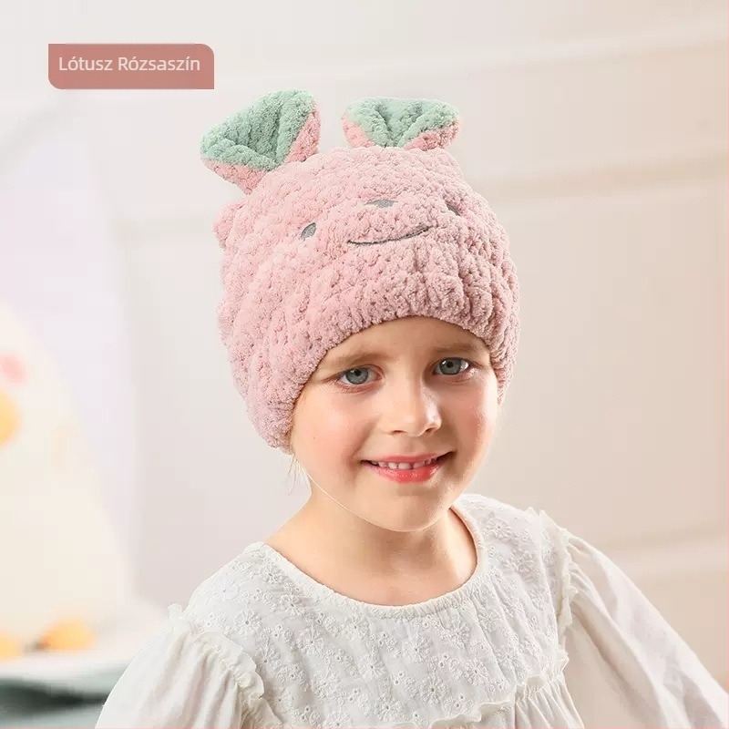 Gyerekeknek hajszárító sapka — korall polár, 120D szál, 50–79 g, Hey Beiqi