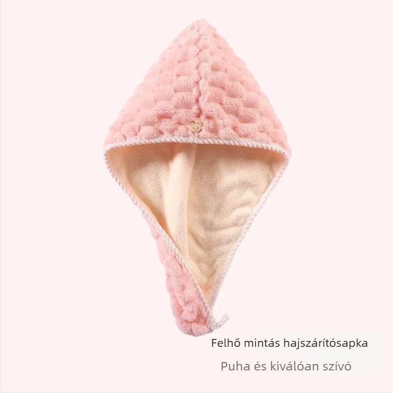 Hajszárító sapka, kettős rétegű, gyors száradású, korall fleece anyagból, 150D, modell 2001