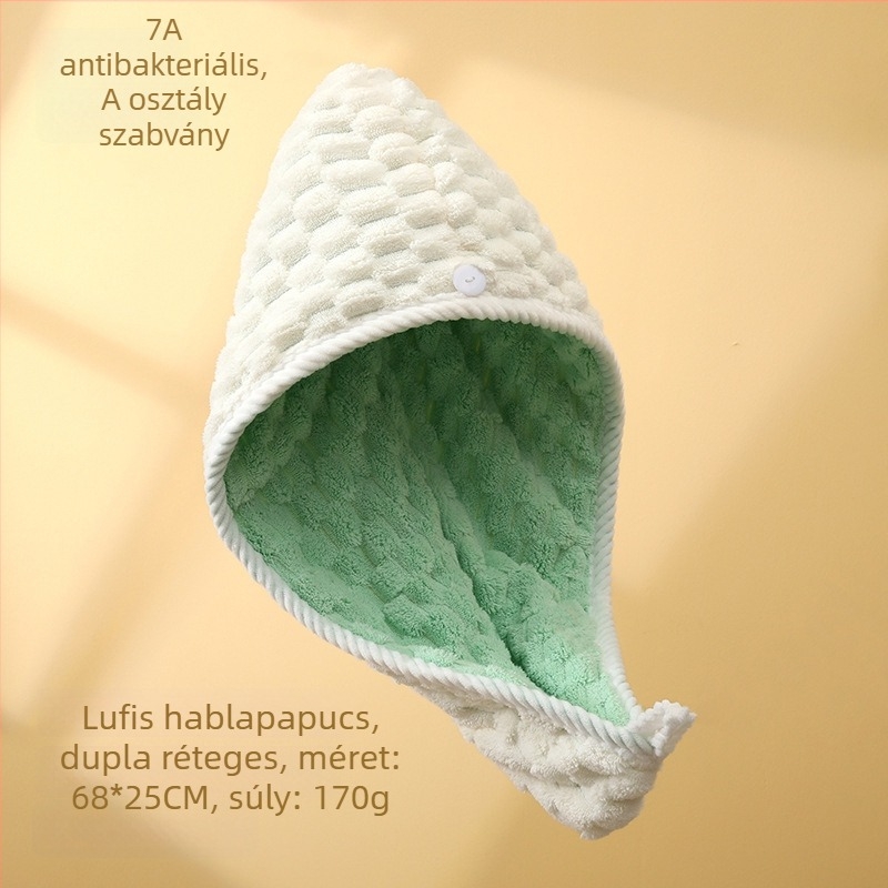Yiduo hajszárító sapka korall plüssből, 150d szál, tömeg 170–199 g, szegélyezés